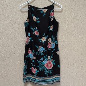 CDC Black Dress with Floral Design
